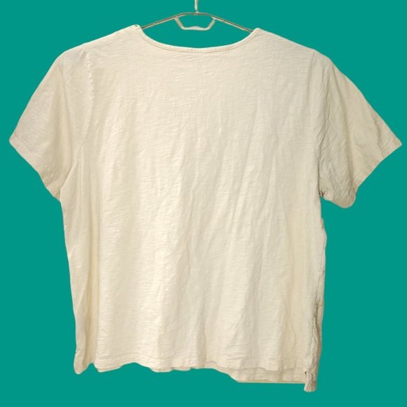 Catherines Cream Shirt Embroidery Boho Detail Neckline 26/28W - Picture 4 of 7